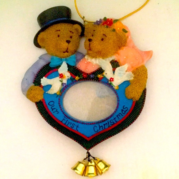 NWOT: Our First Christmas Photo Ornament 5”x4”  Polystone resin - Picture 8 of 12